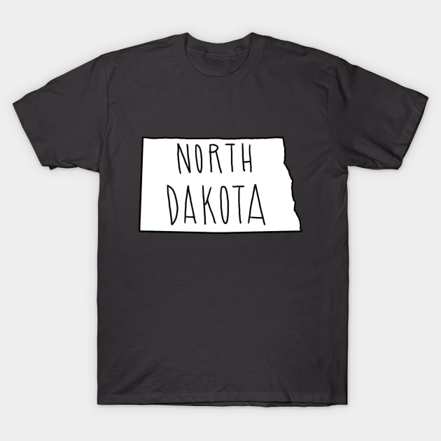 The State of North Dakota - No Color T-Shirt by loudestkitten